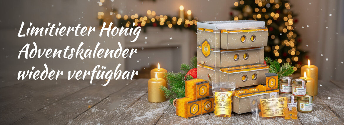 Ein Honigadventskalender mit Deko